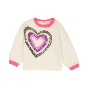 Older Girl Sequin Heart Pullover