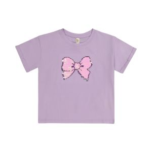 Younger Girl Bow Sequin Tee