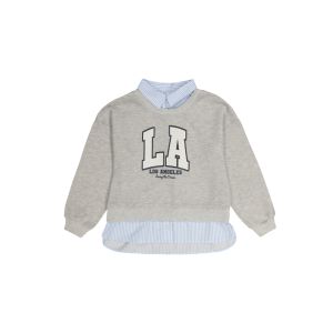 Older Girl Fleece With Shirt Trim