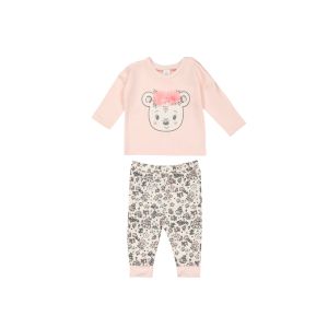 Baby Girls Bear Fleece Set