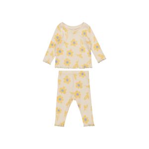 Baby Floral Printed Rib Set