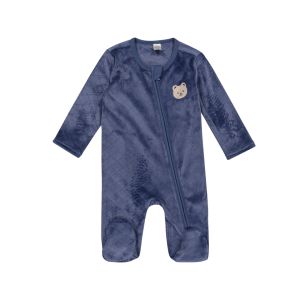 Baby Boy Velour Sleepsuit