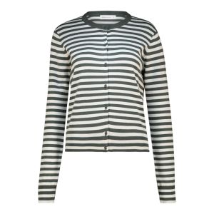 Stripe Crew Neck Cardigan