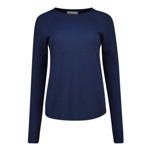 Curved Hem Crew Neck Pullover