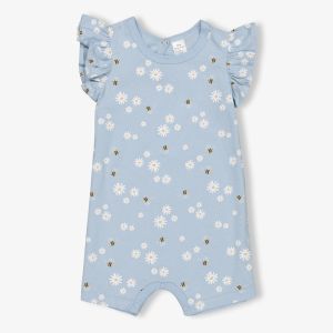 Baby Girl Daisy Printed Romper