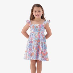 Younger Girl Shirred Dress