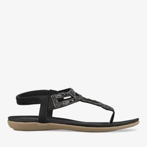 Real Jewel Trim Thong Sandal