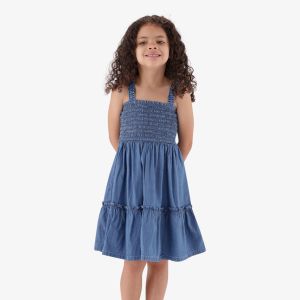 Younger Girl Shirred Dress