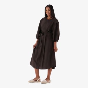 Real Belted Midi Dress