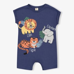 Baby Boy Animal Face Romper