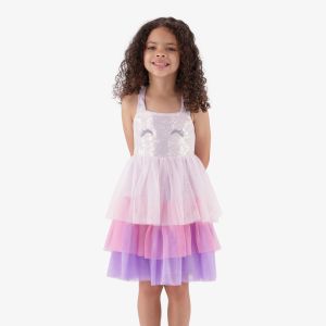 Younger Girl Unicorn Sequin Dress