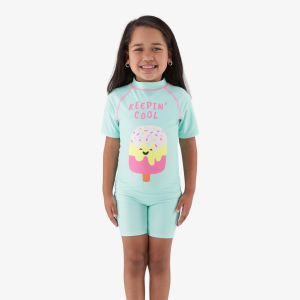 Younger Girl Ice Cream One Piece Swimsuit