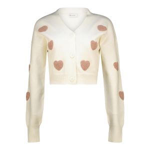 Cropped Heart Cardigan
