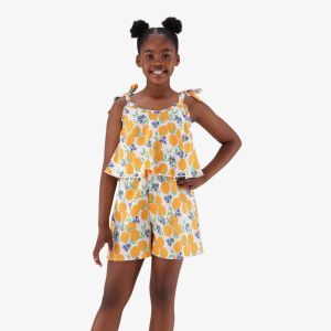 Older Girl Lemon Jumpsuit
