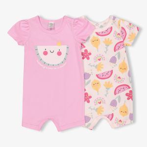 Baby Girl Melon Romper