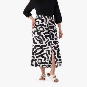 Real Printed Wrap Skirt