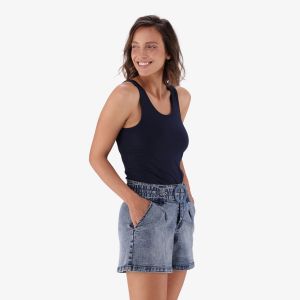 Real Belted Denim Shorts