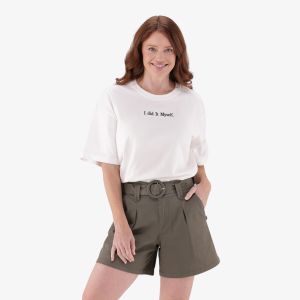 Real Belted Denim Shorts