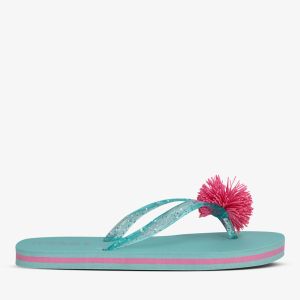Younger Girl Pom Pom Flip Flop