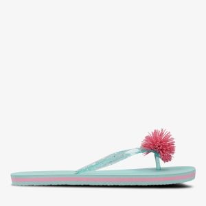 Younger Girl Pom Pom Flip Flop