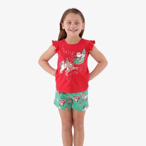 Younger Girl Chrsitmas Pajama Set