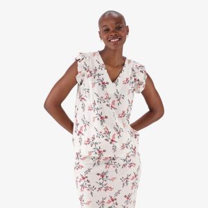 Real Floral Frill Top