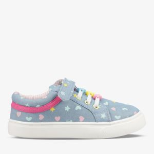 Younger Girl Denim Velcro Sneaker
