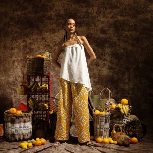 Alizwa Sibawu x PnP Clothing Asymmetrical Strapless Top
