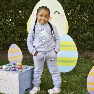Younger Girl Bunny Microfleece Hoodie