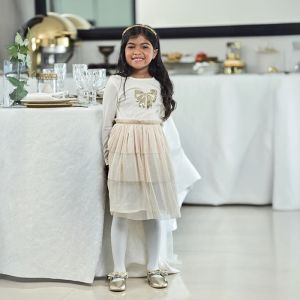 Younger Girl Sequin Bow Dress