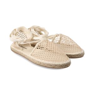 Mesh Espadrille With Ties