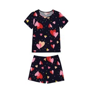 Older Girl Heart Pajama Set