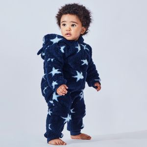 Baby Star Printed Fleece Onesie