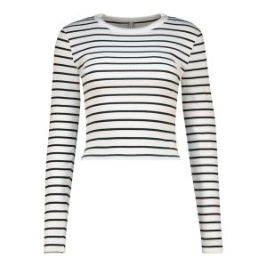 Real Print Rib Long Sleeve Crop Tee