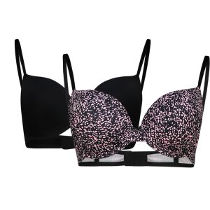 2 Pack Printed T-Shirt Bra