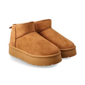 Short Platform Faux Fur Lined Boot