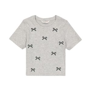 Older Girl Embroidered Rib Tee