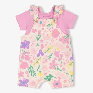 Floral Dungaree Set