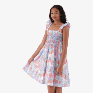 Older Girl Shirred Dress