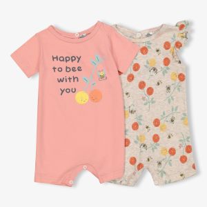 Baby Girl Printed Romper 2pk