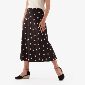 Real Printed Satin Skirt