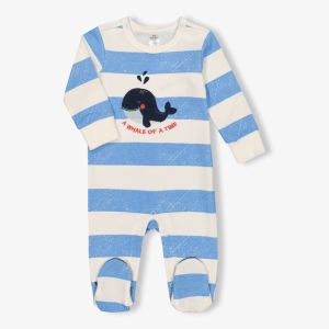 Baby Boy Whale Sleepsuit