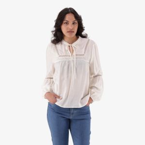 Real Lace Neck Blouse