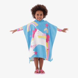 Younger Girl Unicorn Hooded Towel