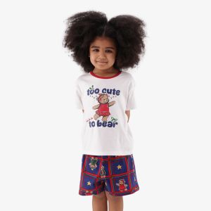 Younger Girl Teddy Bear Pajama Set