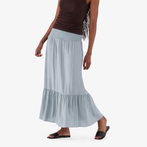 Real Shirred Maxi Skirt
