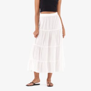 Real Crushed Tier Maxi Skirt