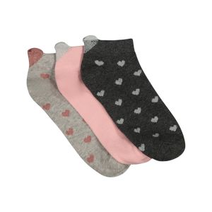 Womens 3 Pack Ankle Socks