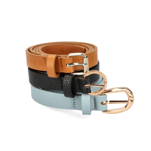 Ladies Pattern 3pk Skinny Belt Pick n Pay Clothing